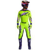 Tenue Alpinestars Supertech VISTA jaune/violet/noir | Oxmoto