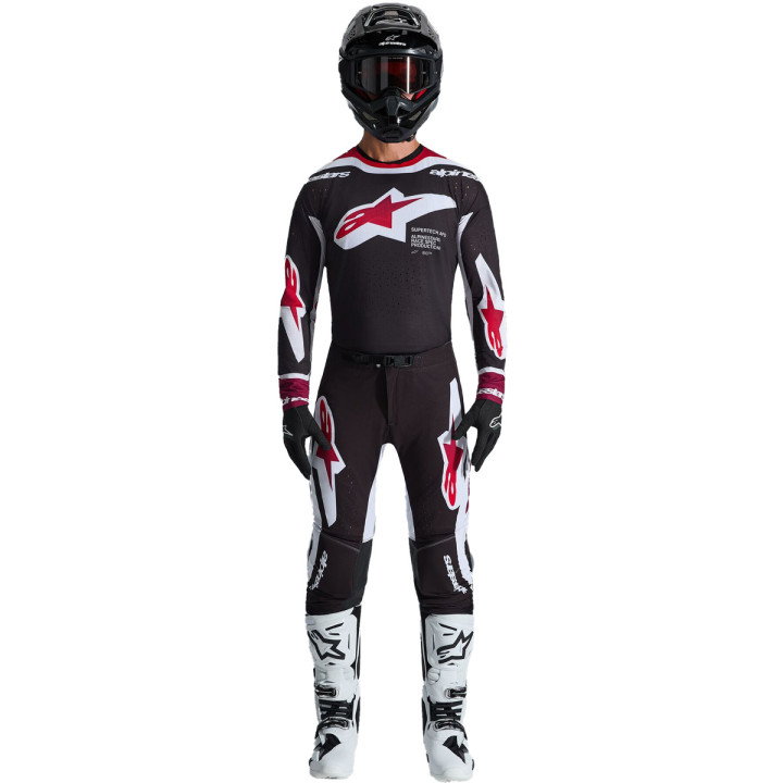 Tenue Alpinestars Supertech AFD Vista noir/rouge/blanc