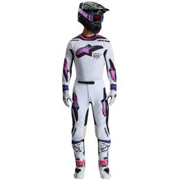 Tenue Alpinestars Supertech AFD Vista blanc/violet | Oxmoto
