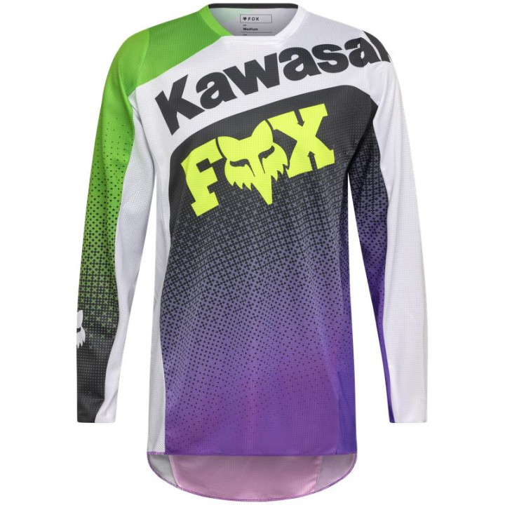Tenue FOX 180 Kawasaki violet/blanc | Oxmoto