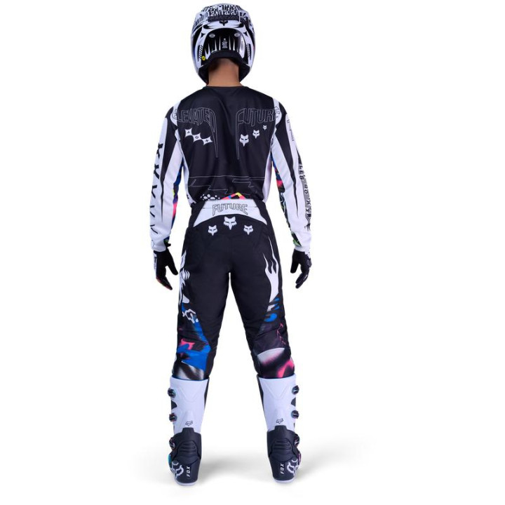 Tenue FOX 180 Image Cosmo blanc/noir | Oxmoto