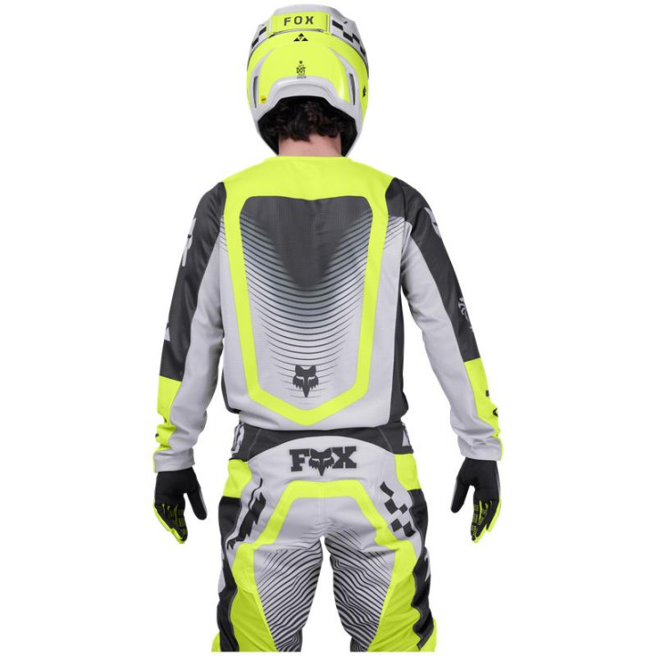 Tenue FOX 180 Collect gris/jaune | Oxmoto