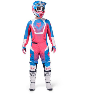 Tenue FOX 180 Collect bleu/rose | Oxmoto