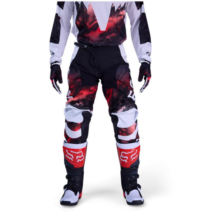 Tenue FOX 180 Kairos blanc/rouge | Oxmoto