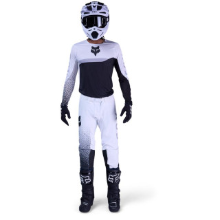 Tenue FOX Flexair Fracture blanc/noir | Oxmoto