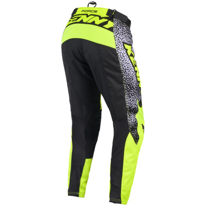Tenue KENNY Force Pixel blanc/jaune fluo | Oxmoto