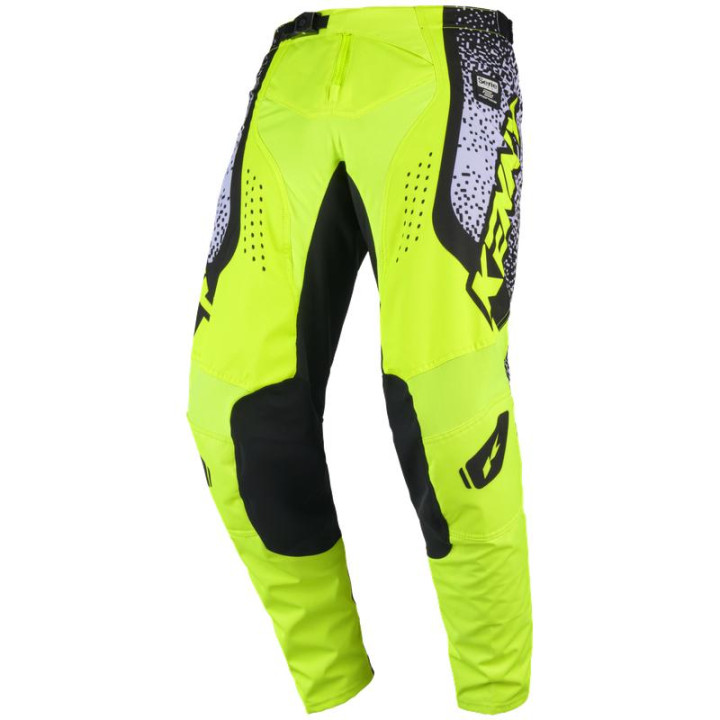 Tenue KENNY Force Pixel blanc/jaune fluo | Oxmoto