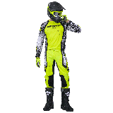 Tenue KENNY Force Pixel blanc/jaune fluo | Oxmoto