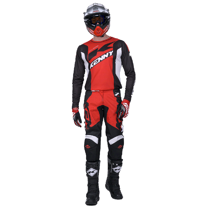 Tenue KENNY Track zoom rouge | Oxmoto