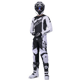 Tenue KENNY Track zoom noir/blanc | Oxmoto