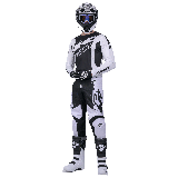 Tenue KENNY Track zoom noir/blanc | Oxmoto