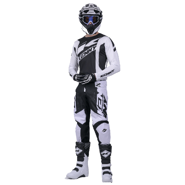 Tenue KENNY Track zoom noir/blanc | Oxmoto