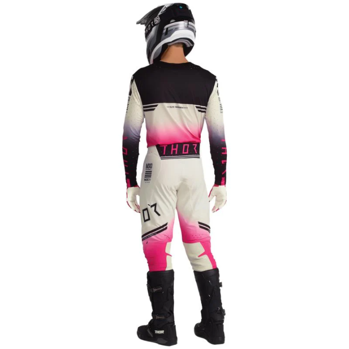 Tenue Thor SPORTMODE Geo rose/noir | Oxmoto