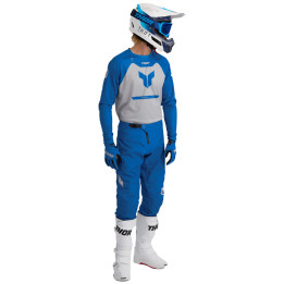 Tenue Thor RIDEMODE Menace blanc/bleu | Oxmoto