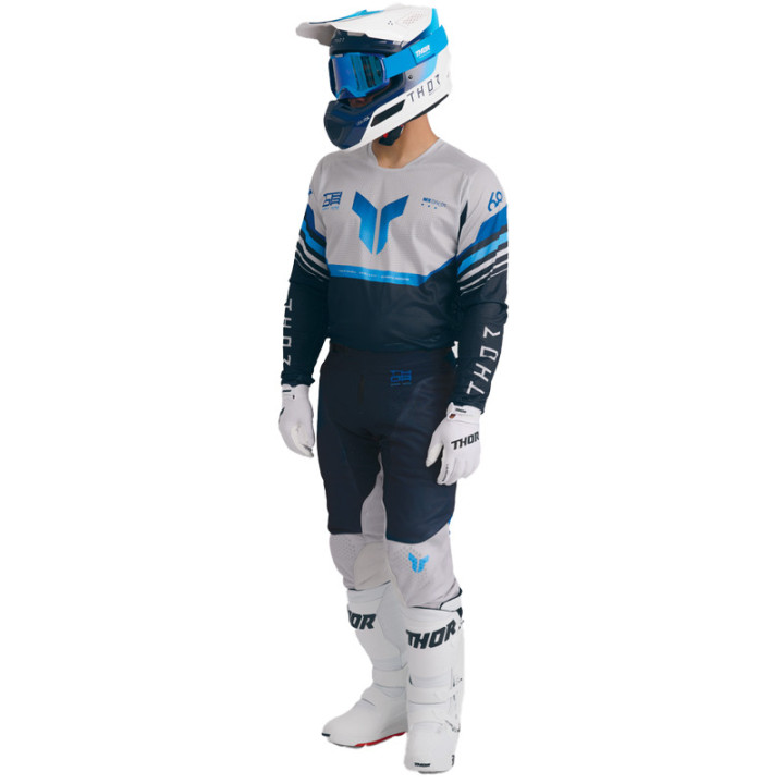 Tenue Thor LAUNCHMODE Air Raptor bleu/blanc | Oxmoto