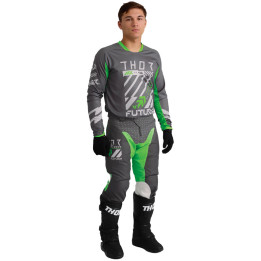 Tenue Thor LAUNCHMODE Futura gris/vert | Oxmoto