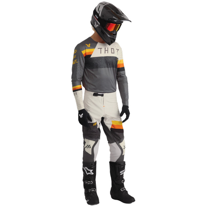 Tenue Thor SPORTMODE League gris/blanc | Oxmoto
