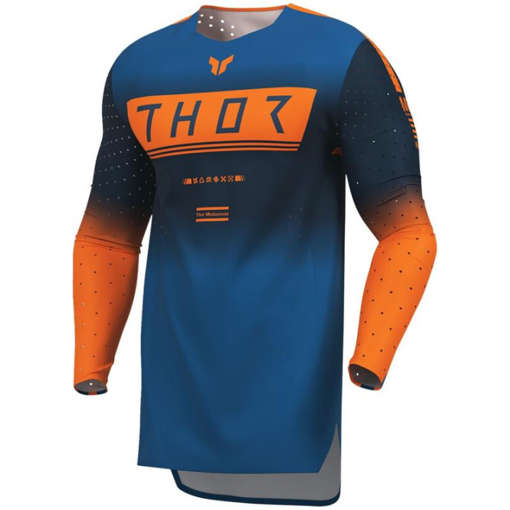 Tenue Thor SPORTMODE Geo bleu/orange | Oxmoto