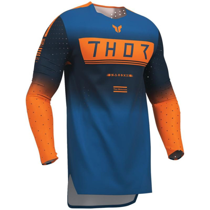 Tenue Thor SPORTMODE Geo bleu/orange | Oxmoto