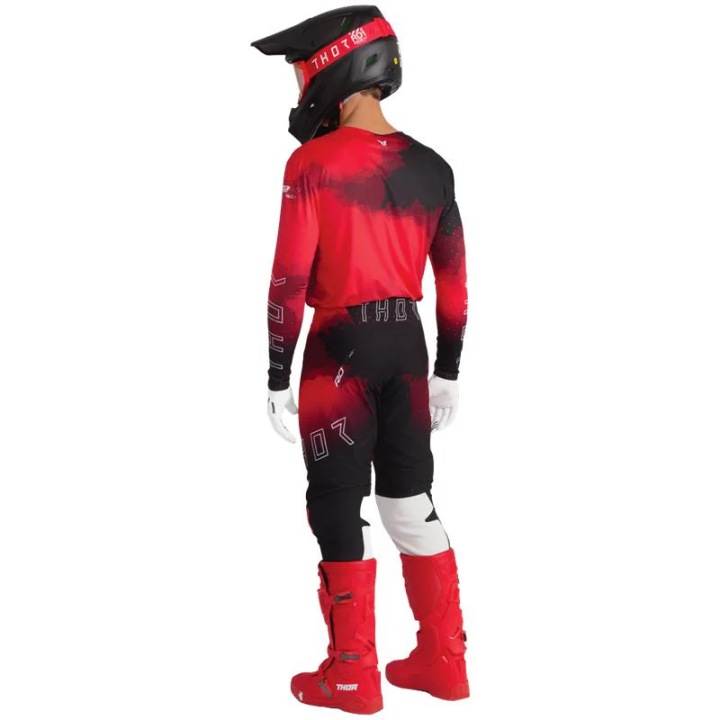 Tenue Thor SPORTMODE Carbon rouge/noir | Oxmoto