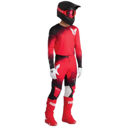 Tenue Thor SPORTMODE Carbon rouge/noir | Oxmoto