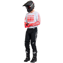 Tenue Troy Lee Designs GP Pro Segment vapor/rouge | Oxmoto