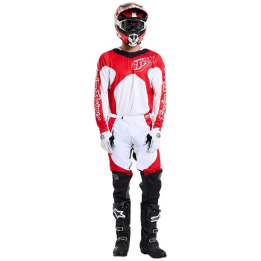 Tenue Troy Lee Designs GP Pro Frames blanc/rouge | Oxmoto