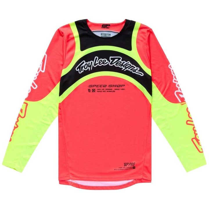 Tenue Troy Lee Designs GP Pro Swerve rouge/jaune | Oxmoto