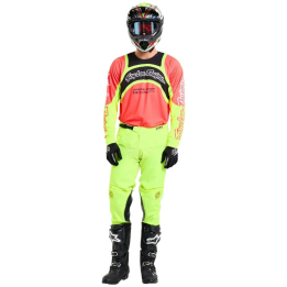 Tenue Troy Lee Designs GP Pro Swerve rouge/jaune | Oxmoto