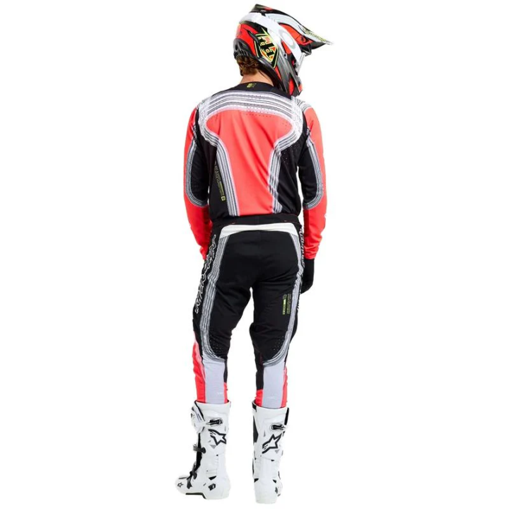 Tenue Troy Lee Designs SE Pro Stripes rouge/noir | Oxmoto