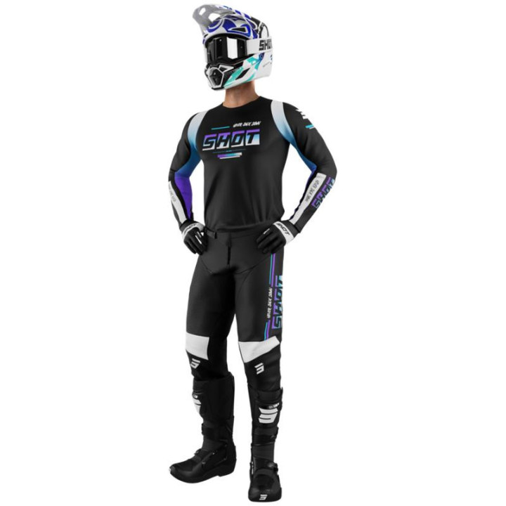 Tenue SHOT Devo Block violet | Oxmoto