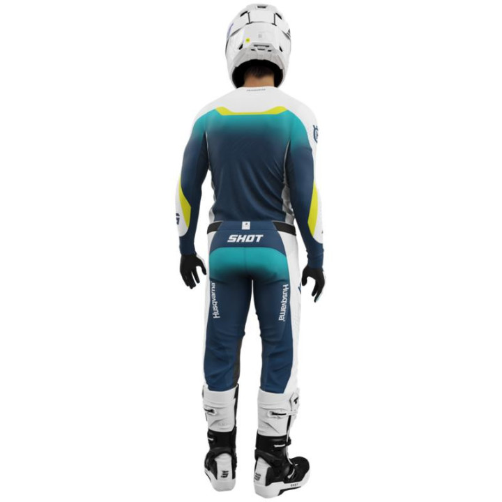 Tenue SHOT Aerolite Husqvarna bleu | Oxmoto
