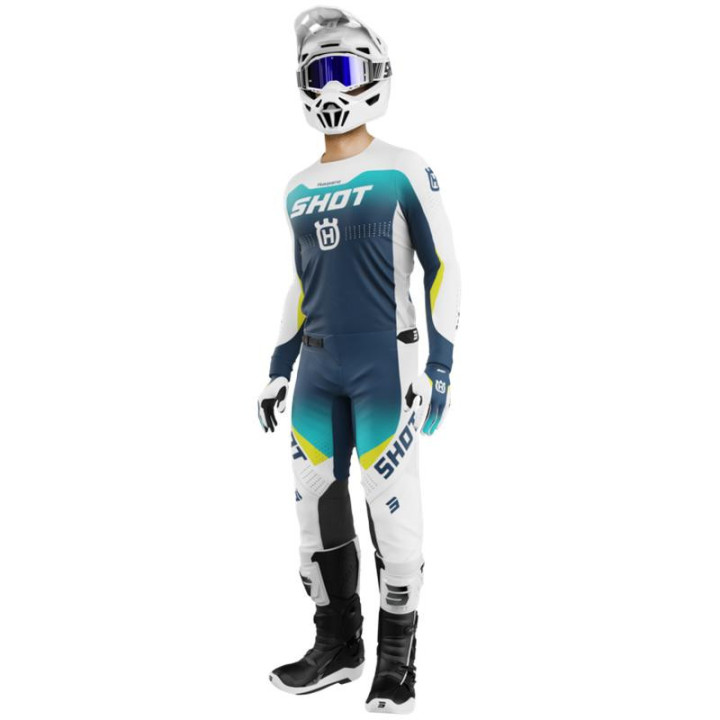 Tenue SHOT Aerolite Husqvarna bleu | Oxmoto