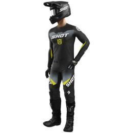 Tenue SHOT Aerolite Husqvarna noir | Oxmoto