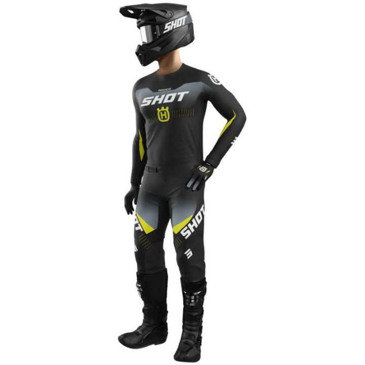 Tenue SHOT Aerolite Husqvarna noir | Oxmoto