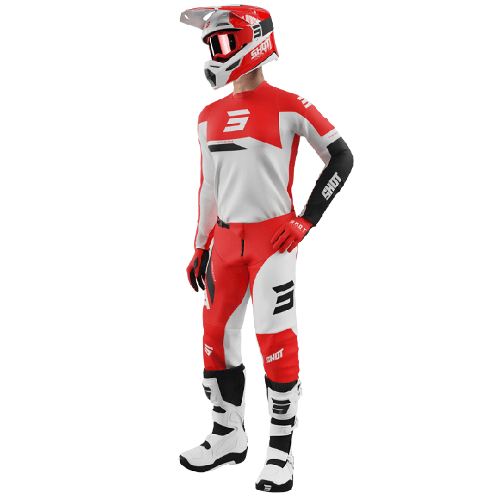 Tenue SHOT Devo Star rouge | Oxmoto