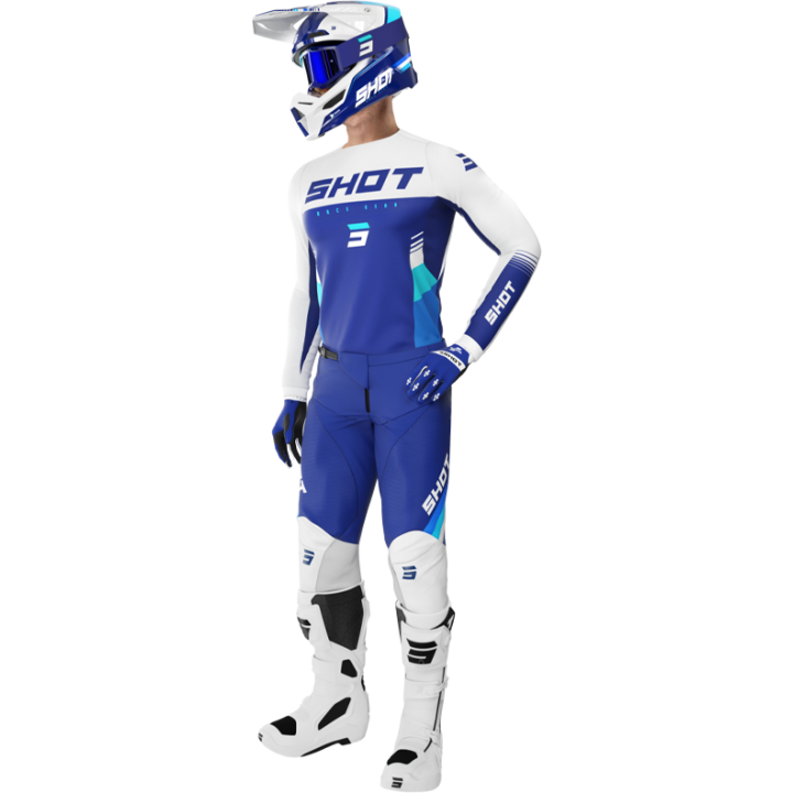 Tenue SHOT Contact Tracer bleu | Oxmoto