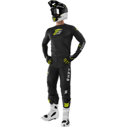 Tenue SHOT Contact Speck noir/jaune fluo | Oxmoto