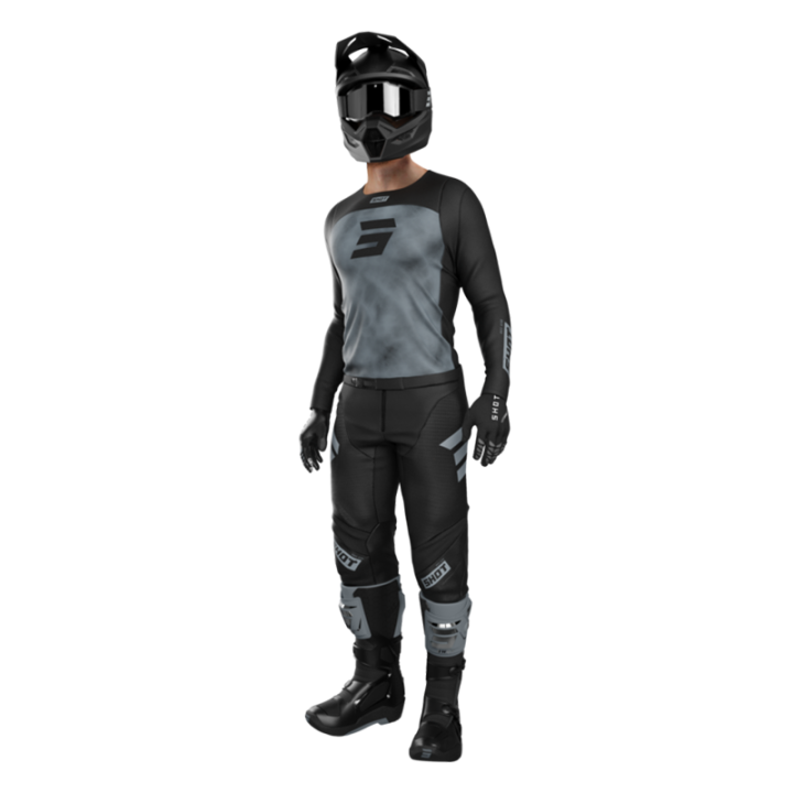 Tenue SHOT Contact Onyx noir/gris | Oxmoto