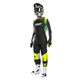 Tenue SHOT Contact Apex jaune fluo | Oxmoto