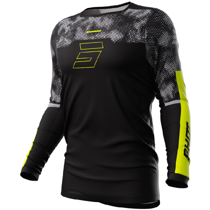 Tenue SHOT contact Patrol noir/jaune | Oxmoto