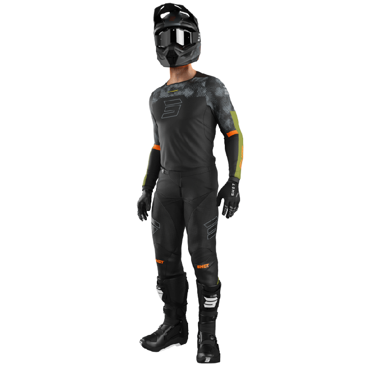 Tenue SHOT Contact Patrol noir/kaki | Oxmoto