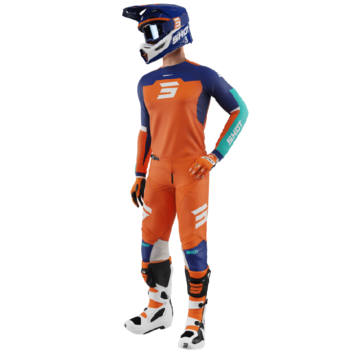 Tenue SHOT Contact Iron orange | Oxmoto