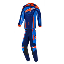 Tenue Kid Alpinestars Racer NOMUR navy/orange/bleu | Oxmoto