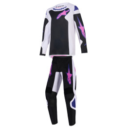 Tenue enfant Alpinestars Fluid GRID noir/gris/violet