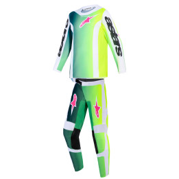 Tenue enfant Alpinestars Fluid PORTL vert/blanc/noir