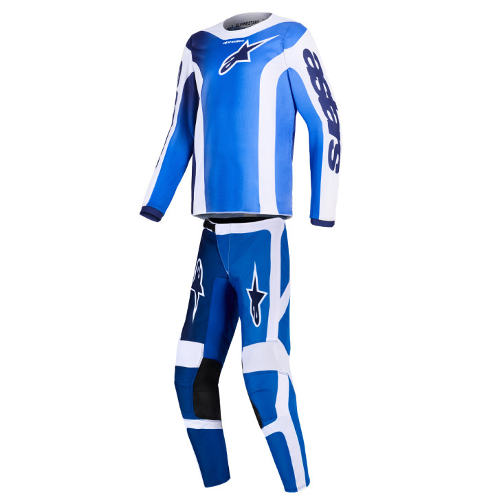 Tenue enfant Alpinestars Fluid PORTL bleu/blanc | Oxmoto