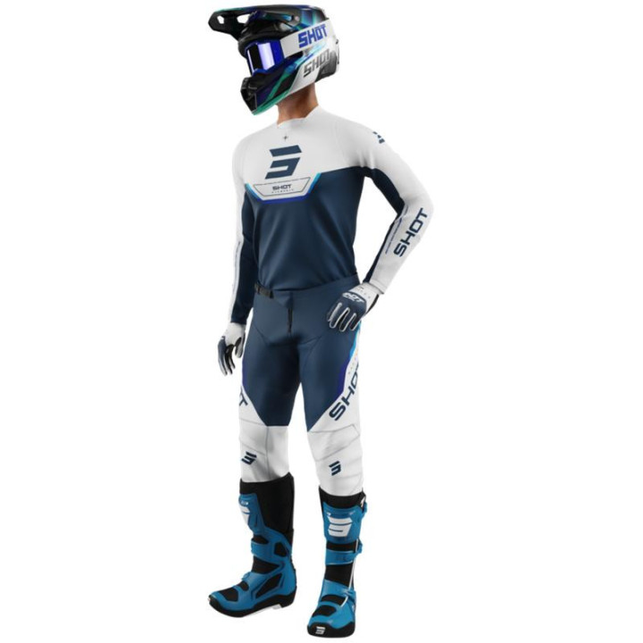 Tenue enfant SHOT Draw Daytona bleu | Oxmoto