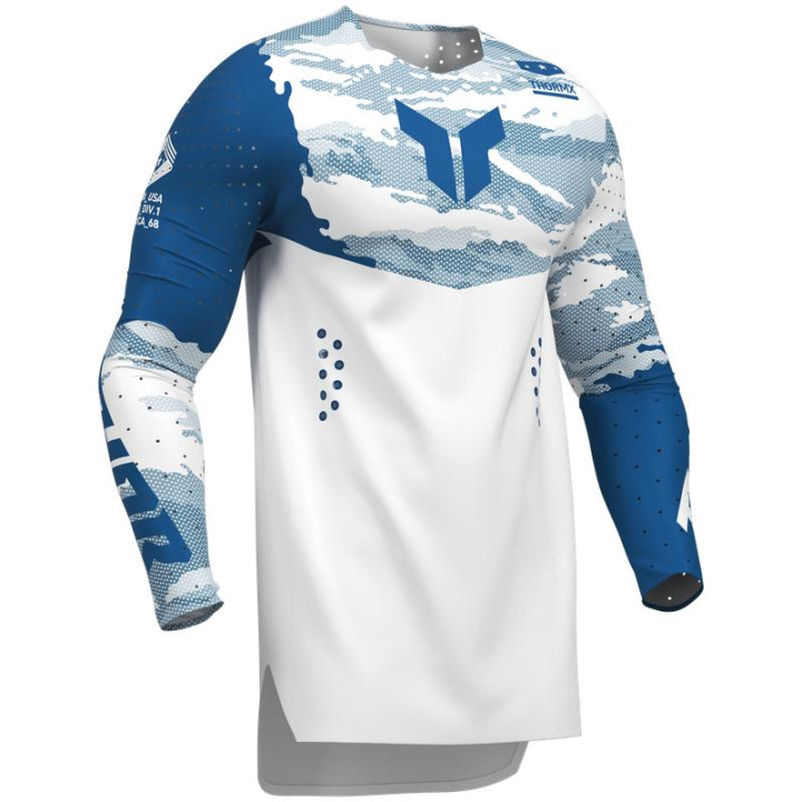 Maillot Thor sportmode recon le blanc/bleu | Oxmoto