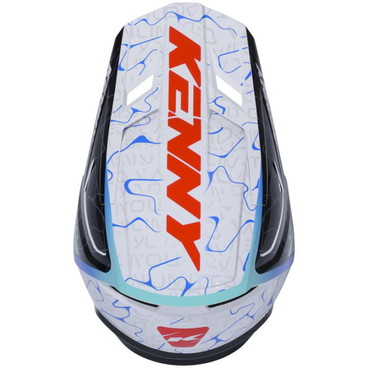 Casque KENNY performance graphic wave bleu | Oxmoto